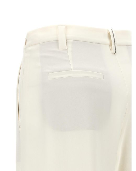 Brunello Cucinelli White Slouchy Pants