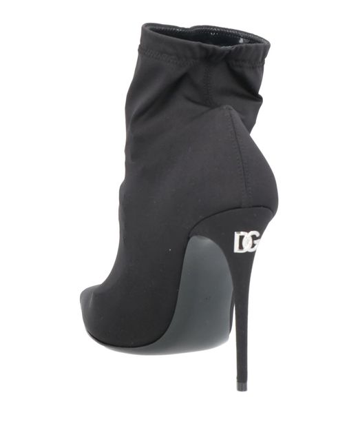 Dolce & Gabbana Black Solid Color Ankle Boots