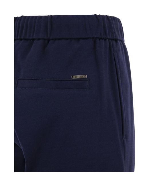 Peserico Blue Elastic Waistband Track Pants for men