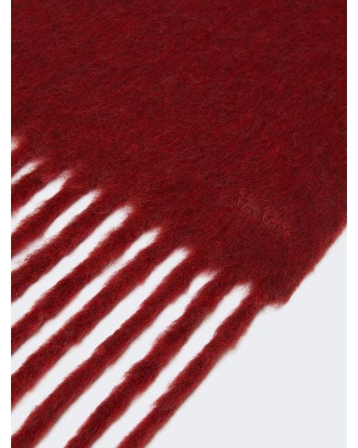 Max Mara Red Alpaca-Blend Scarf