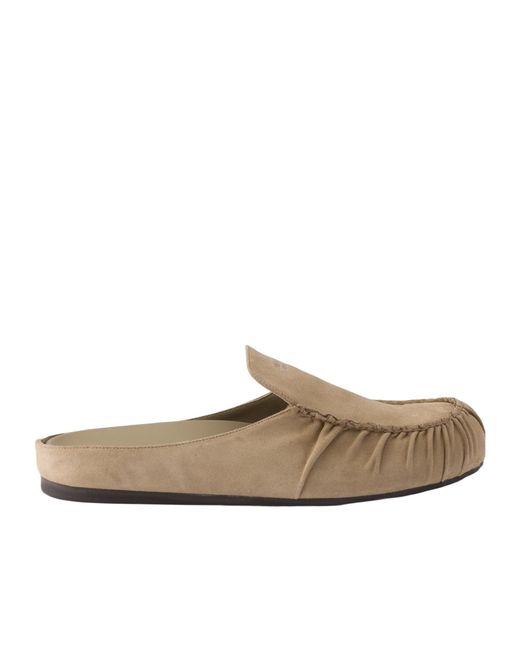 Prada Brown Suede Mules for men
