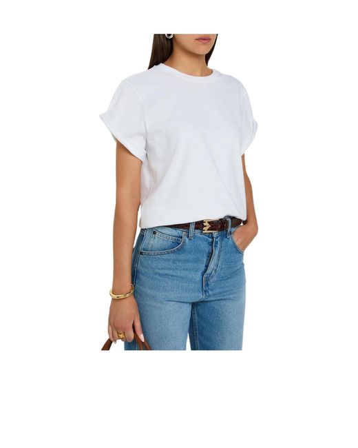 Victoria Beckham White Crocodile Pattern Belt