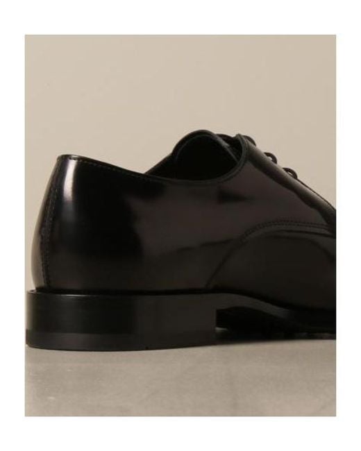 Tod's Black Round-Toe Oxford Lace-Up Shoes for men