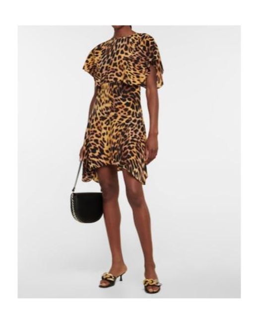 Stella McCartney Multicolor Animal-Print Minidress