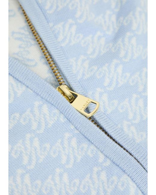 Varley Blue Stretchy Knit Top
