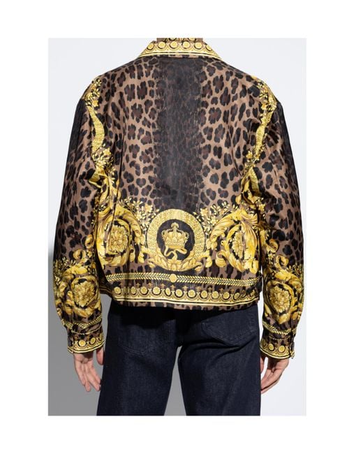 Versace Yellow Patterned Jacket for men