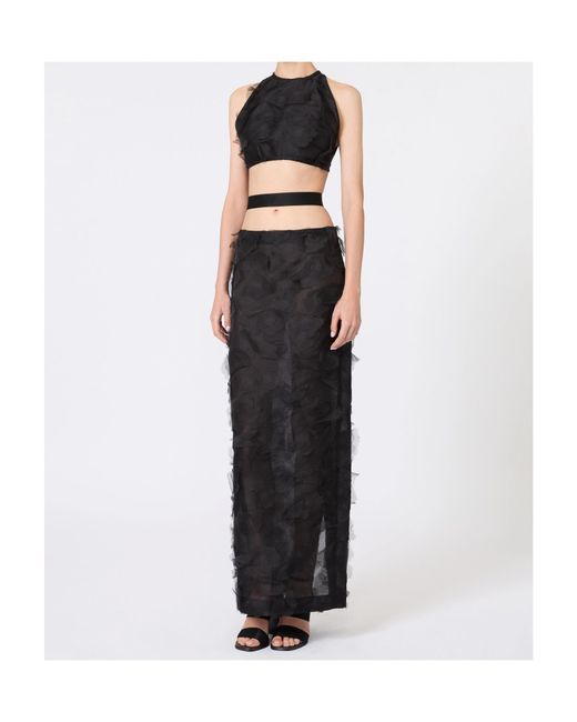Max Mara Black Mxsfumetto Cut-Out Crop Top