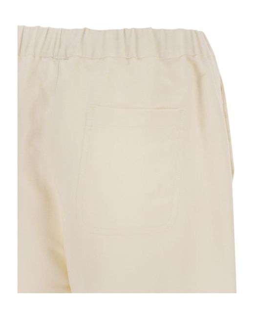 Antonelli Natural Trousers With Drawstring Waist