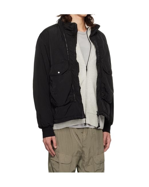 C P Company Black Chrome-R Body Zipped Padded Jacket for men