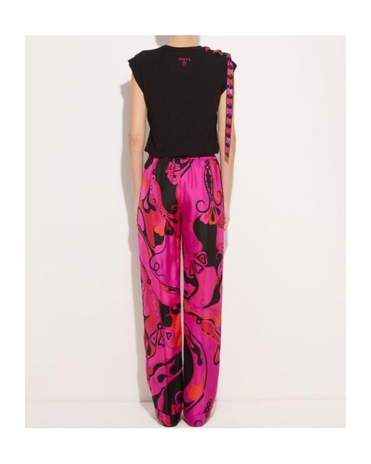 Emilio Pucci Black Pucci Foulard Detailed T-Shirt