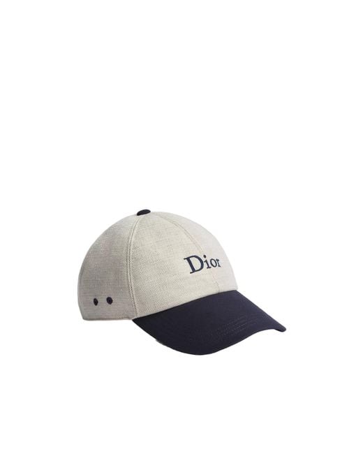 Dior White Logo Baseball Hat for men