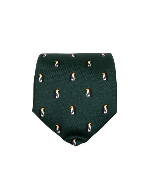 Mulberry Green Printed Tie for men
