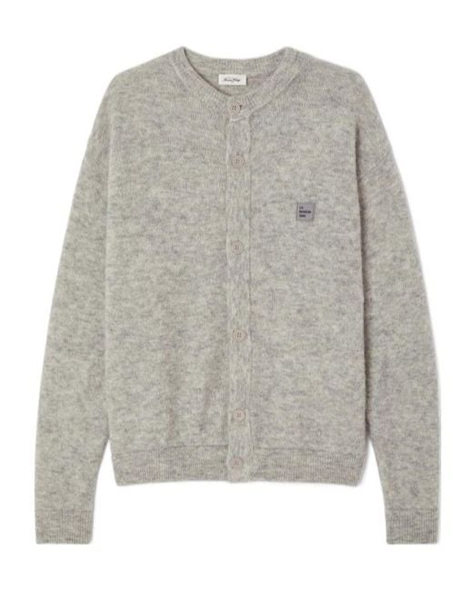 American Vintage Gray Long-Sleeve Cardigan for men