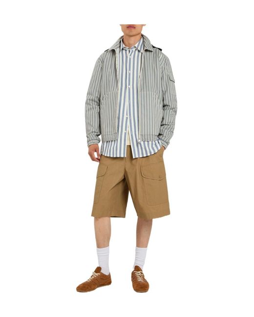 Moncler Natural Cotton Cargo Shorts for men