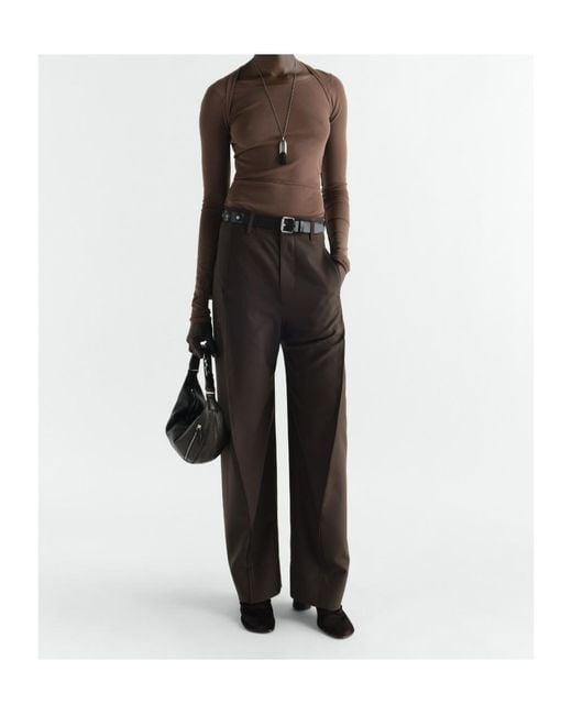 Lemaire Brown Ballerina Wrap Top