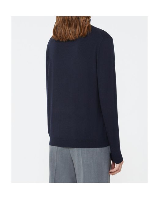 Weekend by Maxmara Blue Kiku Turtleneck Long-Sleeved Jumper
