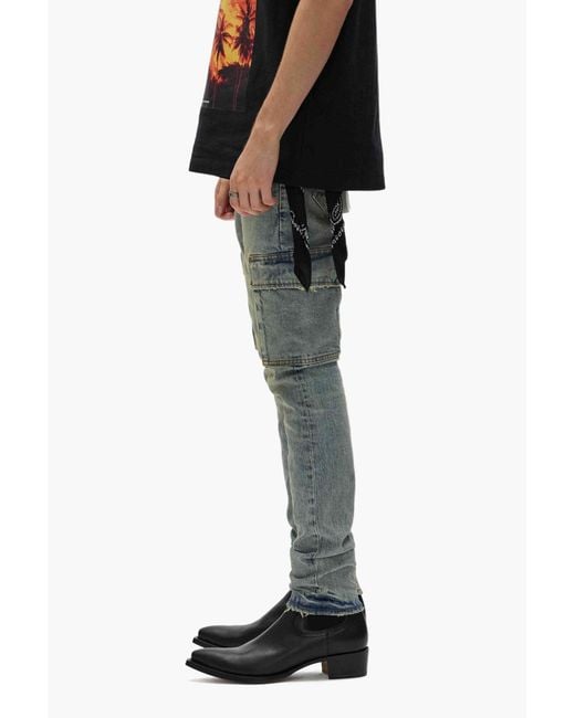 Purple Brand Blue Belt Loop Jeans for men