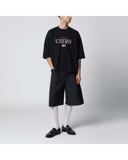 Willy Chavarria Black Chilango Pleated Shorts for men