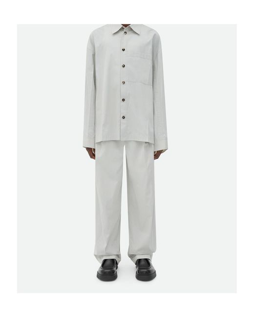 Bottega Veneta Gray Technical Wide Leg Trousers for men