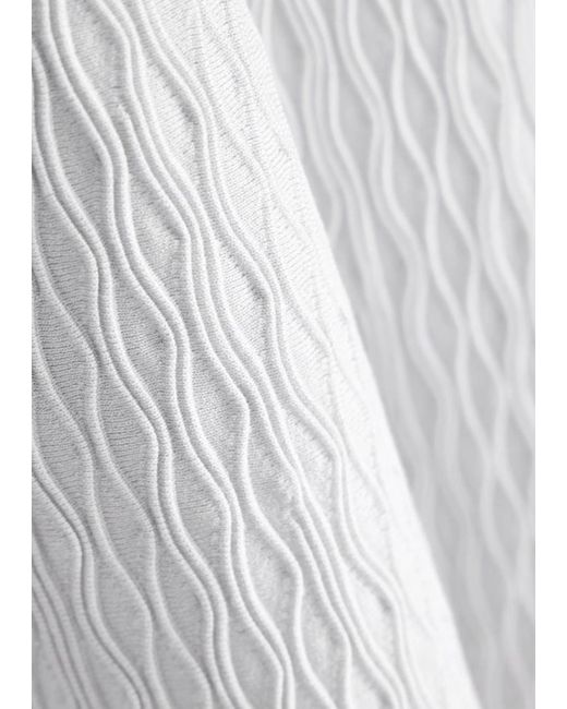 Emporio Armani White Short-Sleeved, Cropped, Round-Neck Dress