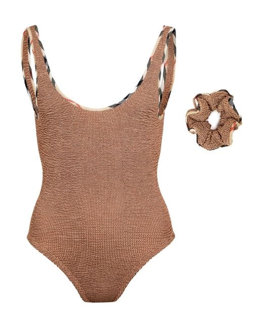 Burberry Brown Simple Swimsuit