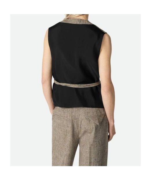 Bottega Veneta Natural Fleck Viscose Gilet
