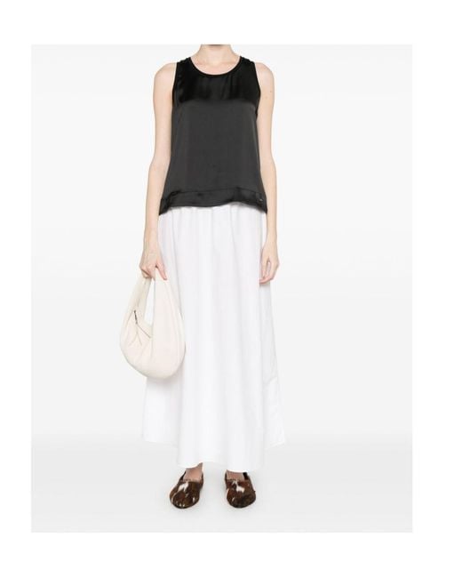 Herno Black Satin Top