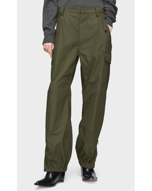 Maison Margiela Green Zip-Hem Cargo Pants