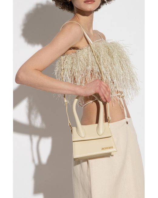 Jacquemus Natural Le Chiquito Logo Lettering Mini Tote Bag