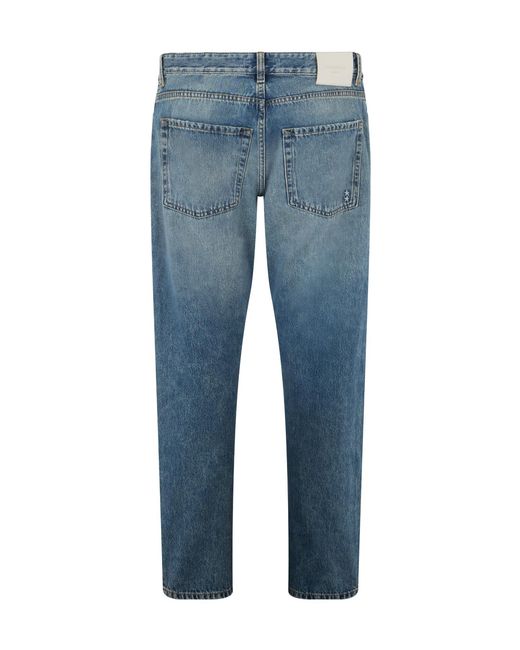 ICON DENIM Blue Faded Slim Jeans for men