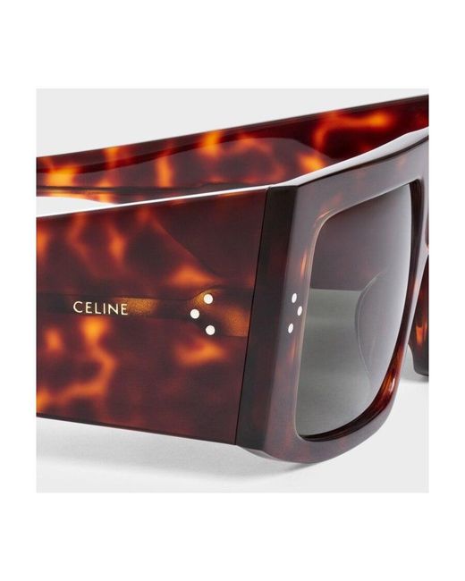 Céline Brown Rectangular Frame Sunglasses