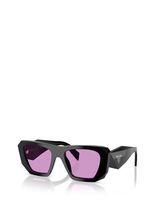 Prada Purple Eyewear Rectangular Frame Sunglasses