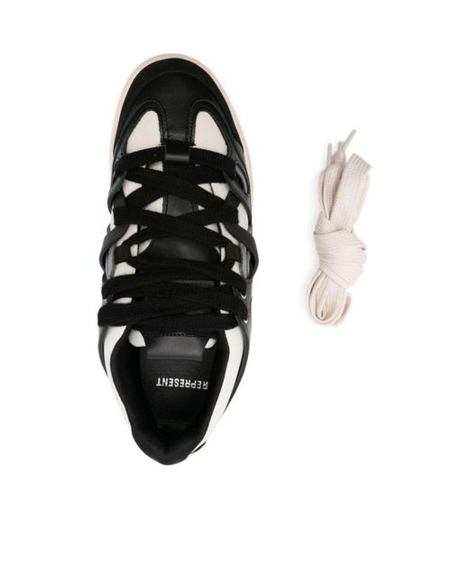 Represent Black Bully Lace-Up Sneakers for men