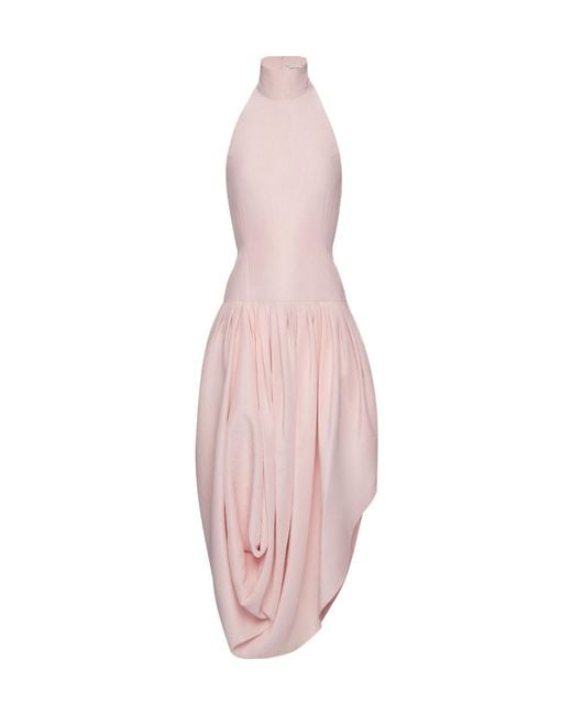 Magda Butrym Pink Halterneck Draped Dress