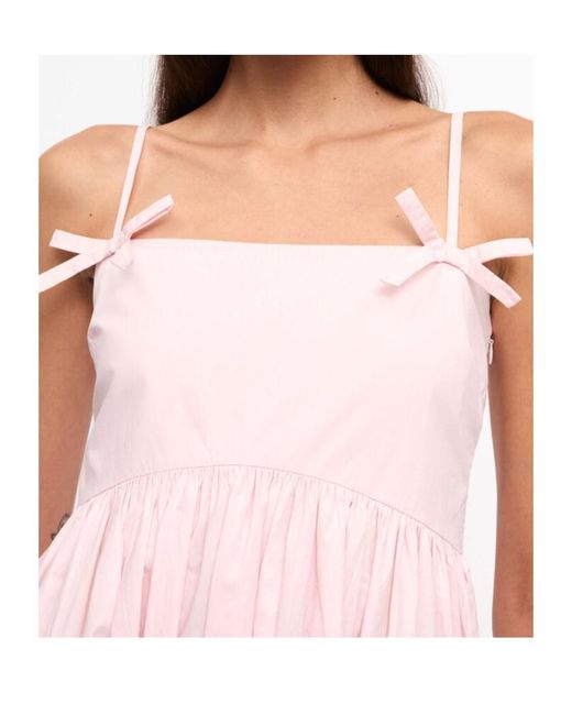 Ganni Pink Strappy Midi Dress