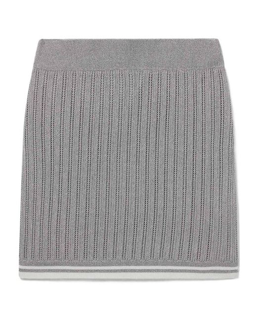 Casablanca Gray Ribbed Knit Skirt