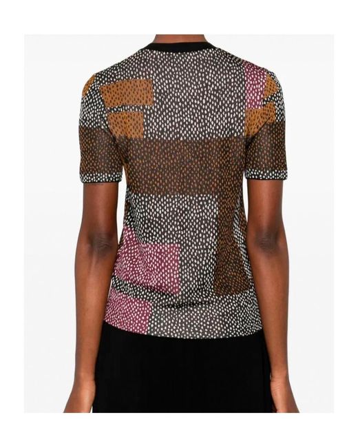 Fendi Pink Geometric-Pattern T-Shirt