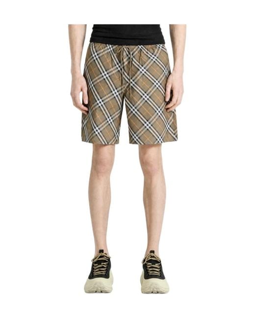 Burberry Multicolor Chcked Drawstring Swim Shorts for men