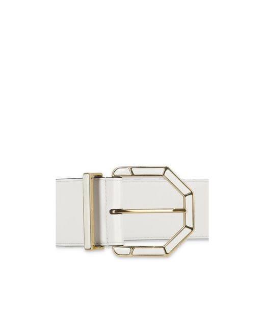Etro White Maxi Buckle Belt