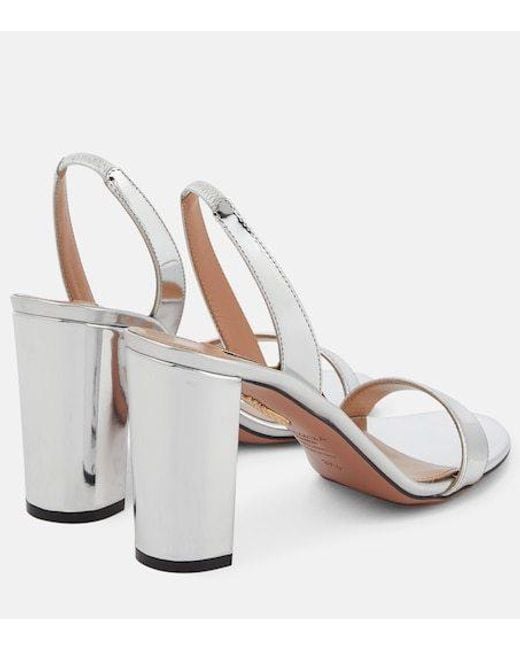 Aquazzura Metallic High Heel Sandals