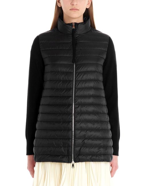Moncler Black Logo Patch Down Jacket