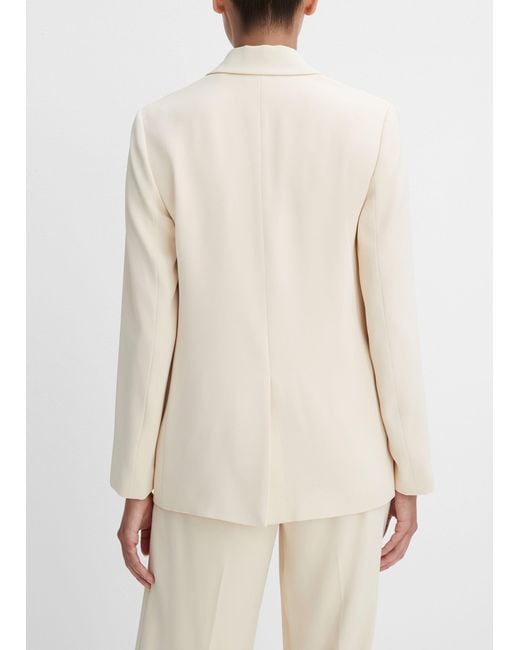 Vince White Double-Breasted Suit Jacket