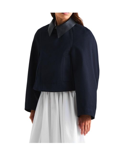 Givenchy Blue Cropped Tailored Jacket