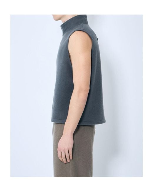 Rier Blue Wool City Vest for men