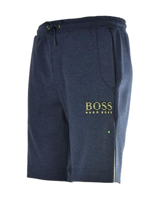 Boss Blue Logo Straight Shorts for men