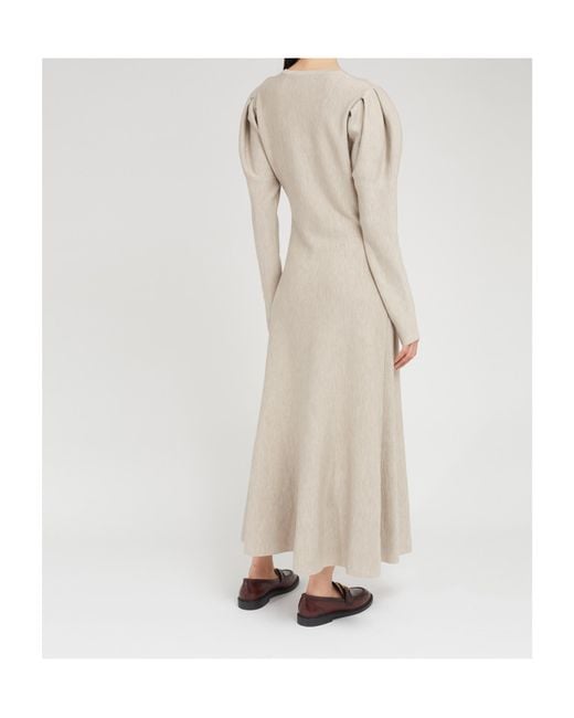 Gabriela Hearst Gray Long-Sleeved Dress