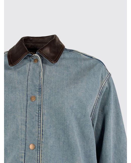 Woolrich Blue Shirt-Collar Pocket Denim Jacket