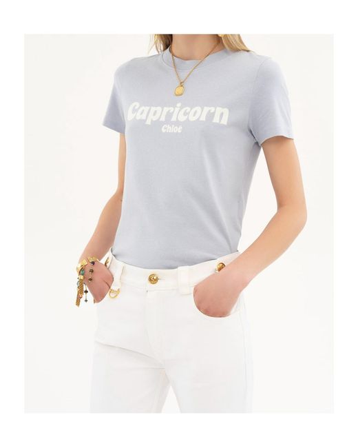 Chloé White Capricorn T-Shirt