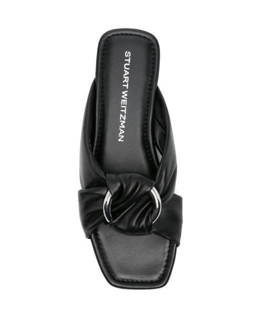 Stuart Weitzman Black Flat Sandals