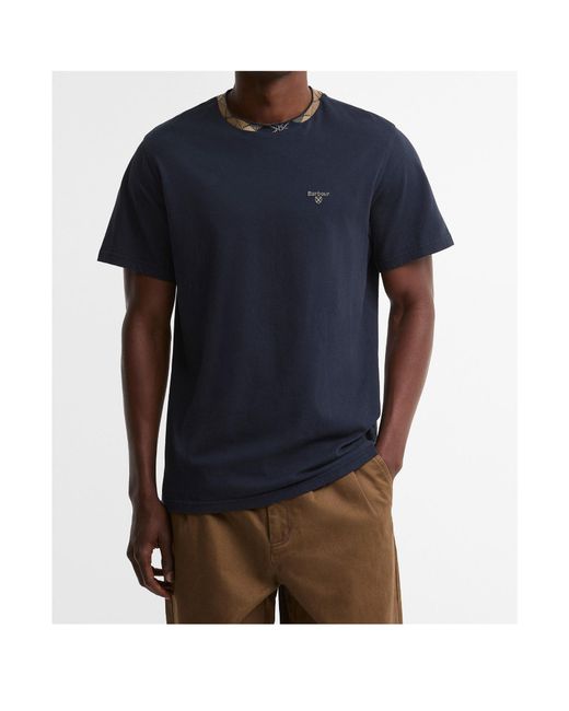 Barbour Blue Logo Short-Sleeved T-Shirt for men